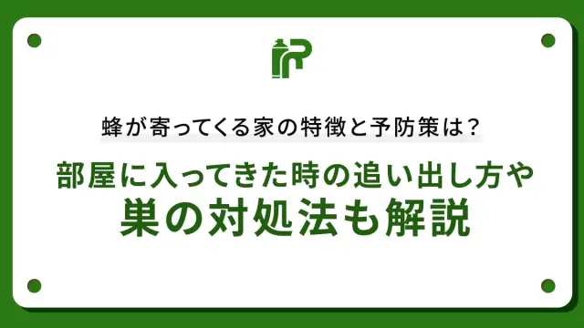 蜂が寄ってくる家の特徴と予防策は？部屋に入ってきた時の追い出し方や巣の対処法も解説