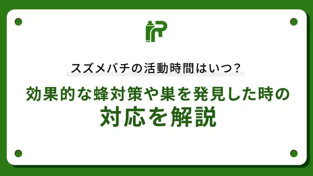 スズメバチの活動時間はいつ？効果的な蜂対策や巣を発見した時の対応を解説