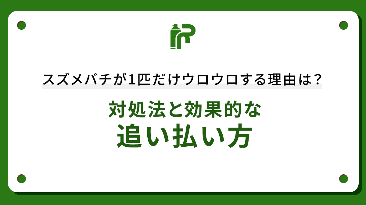 スズメバチが1匹だけウロウロする理由は？対処法と効果的な追い払い方